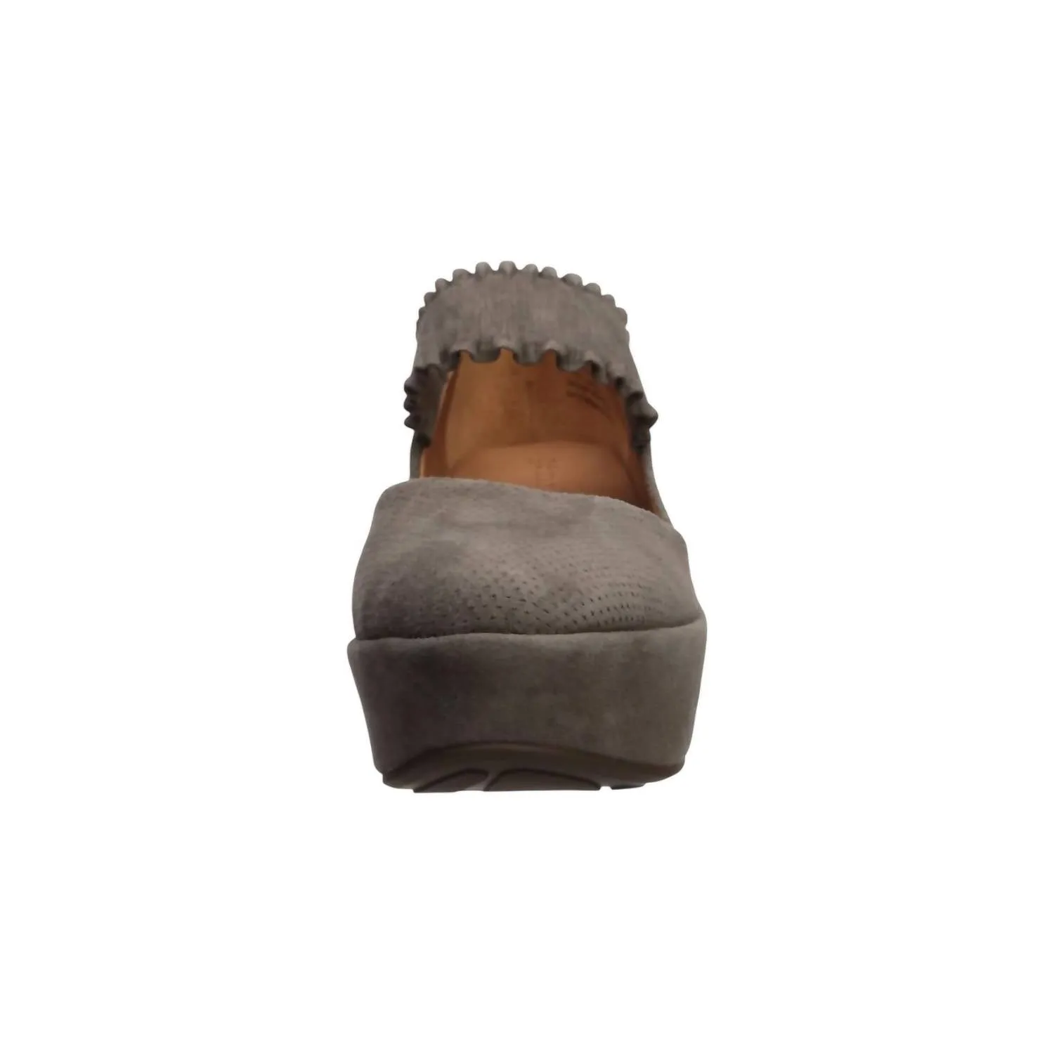 Women's Nyssa Ruffle Strap Wedge 2 In Cement
