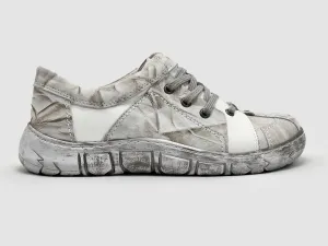 Women's Original Leather Shoes In Grey/white