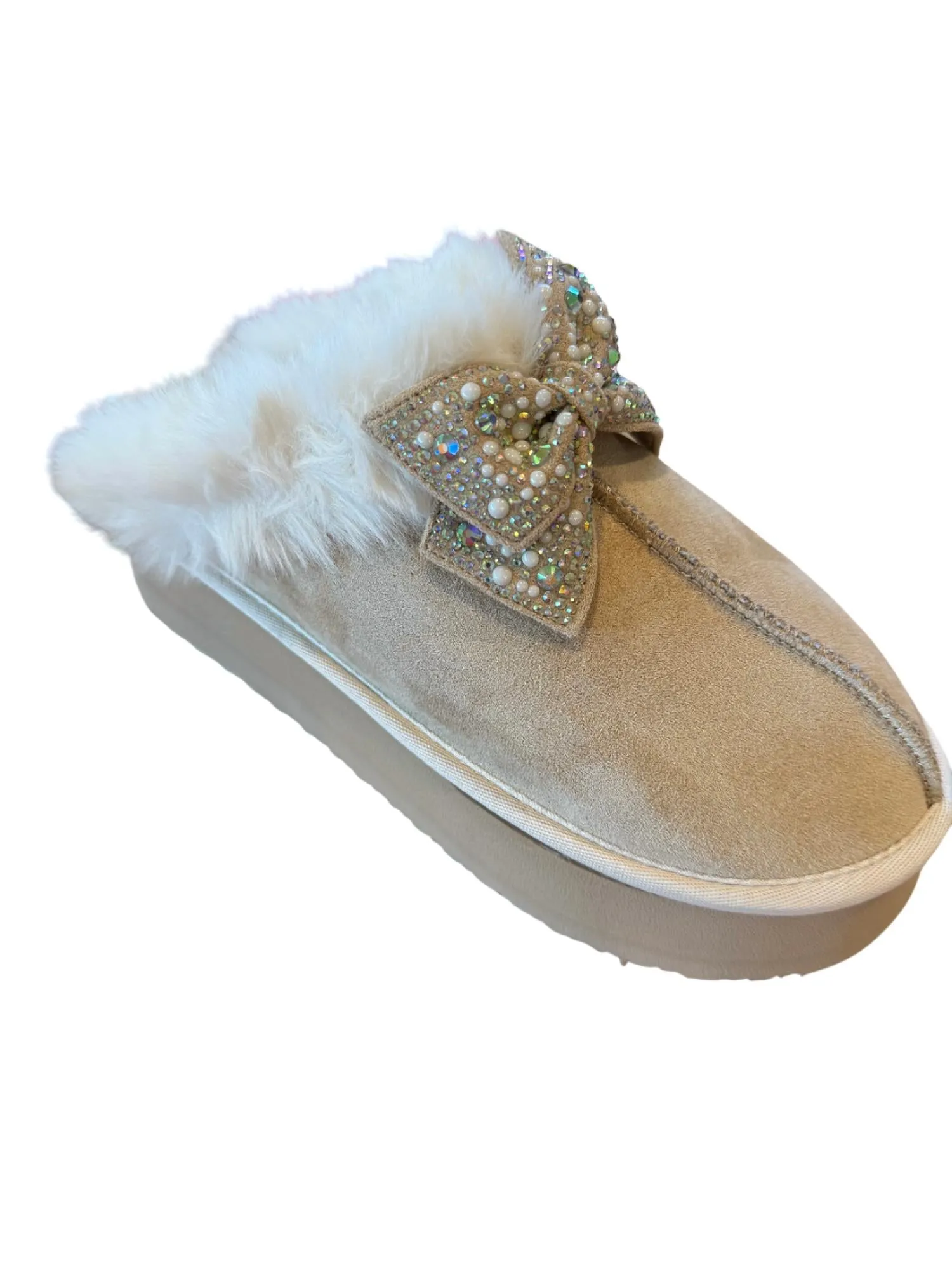 Women's Paris Slipper In Cream/taupe