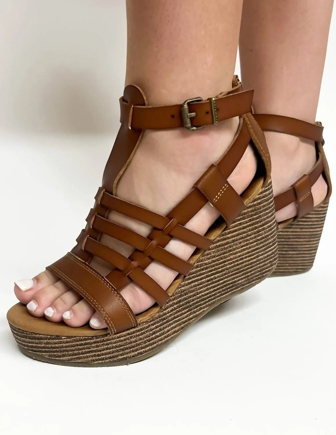 Women's Piper Wedge Sandal In Scotch Dyecut