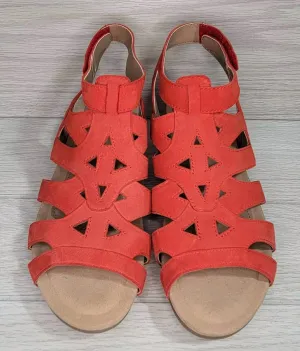 Women's Pisa Chatham Low Wedge Sandals In Red