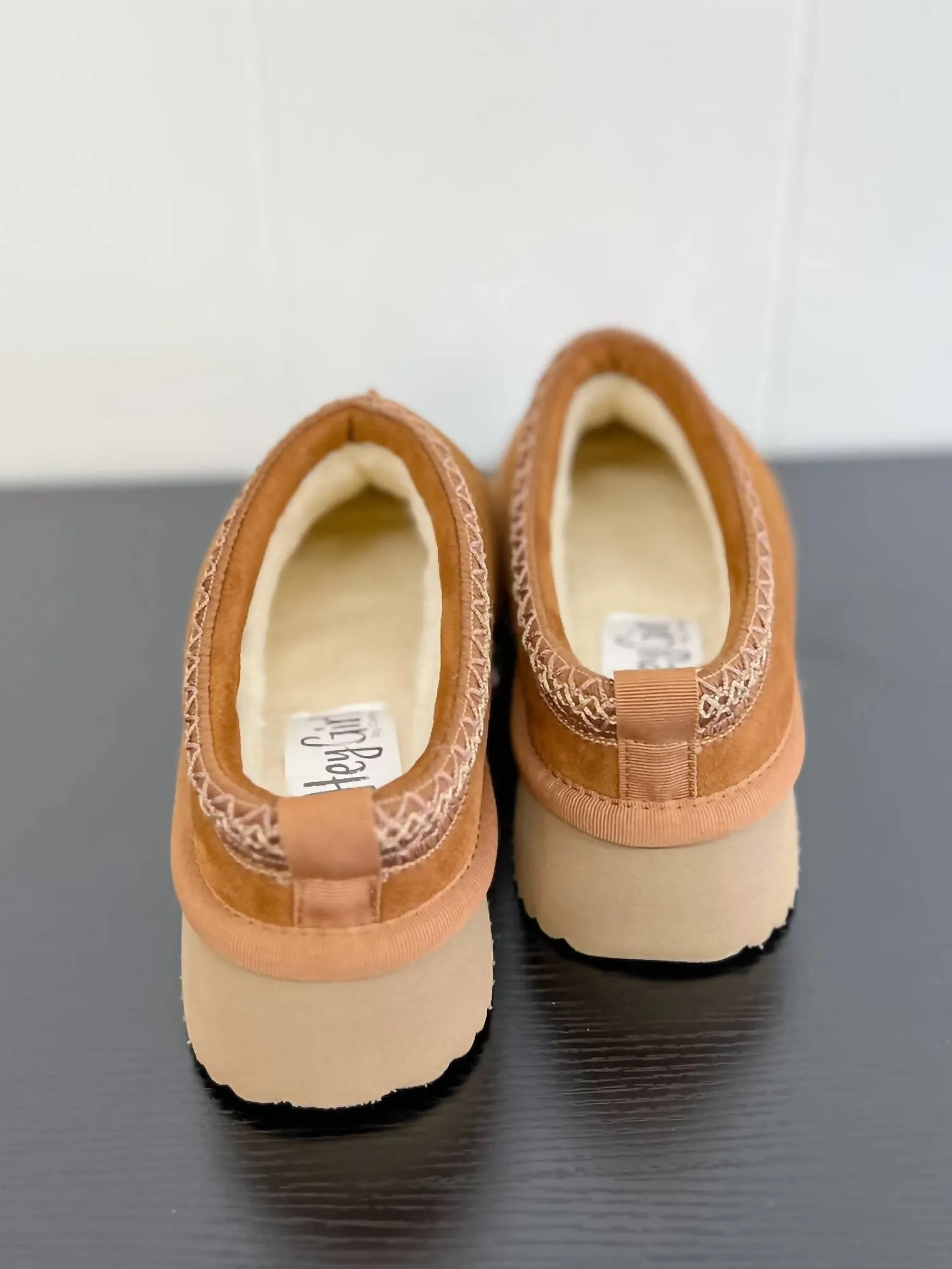 Women's Platform Brown Slippers Shoe In Brown
