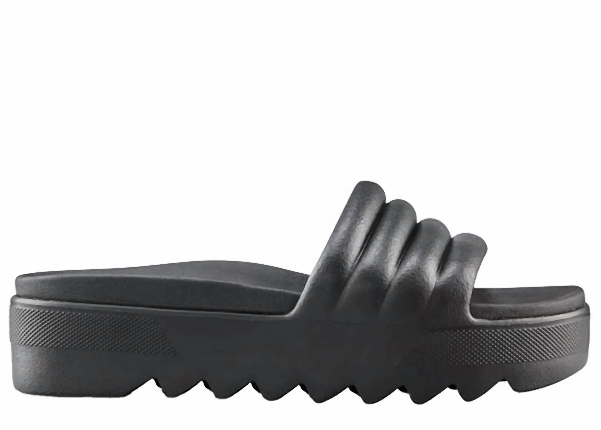 Women's Pool Pool Party Platform Slide Sandal In Black All Over