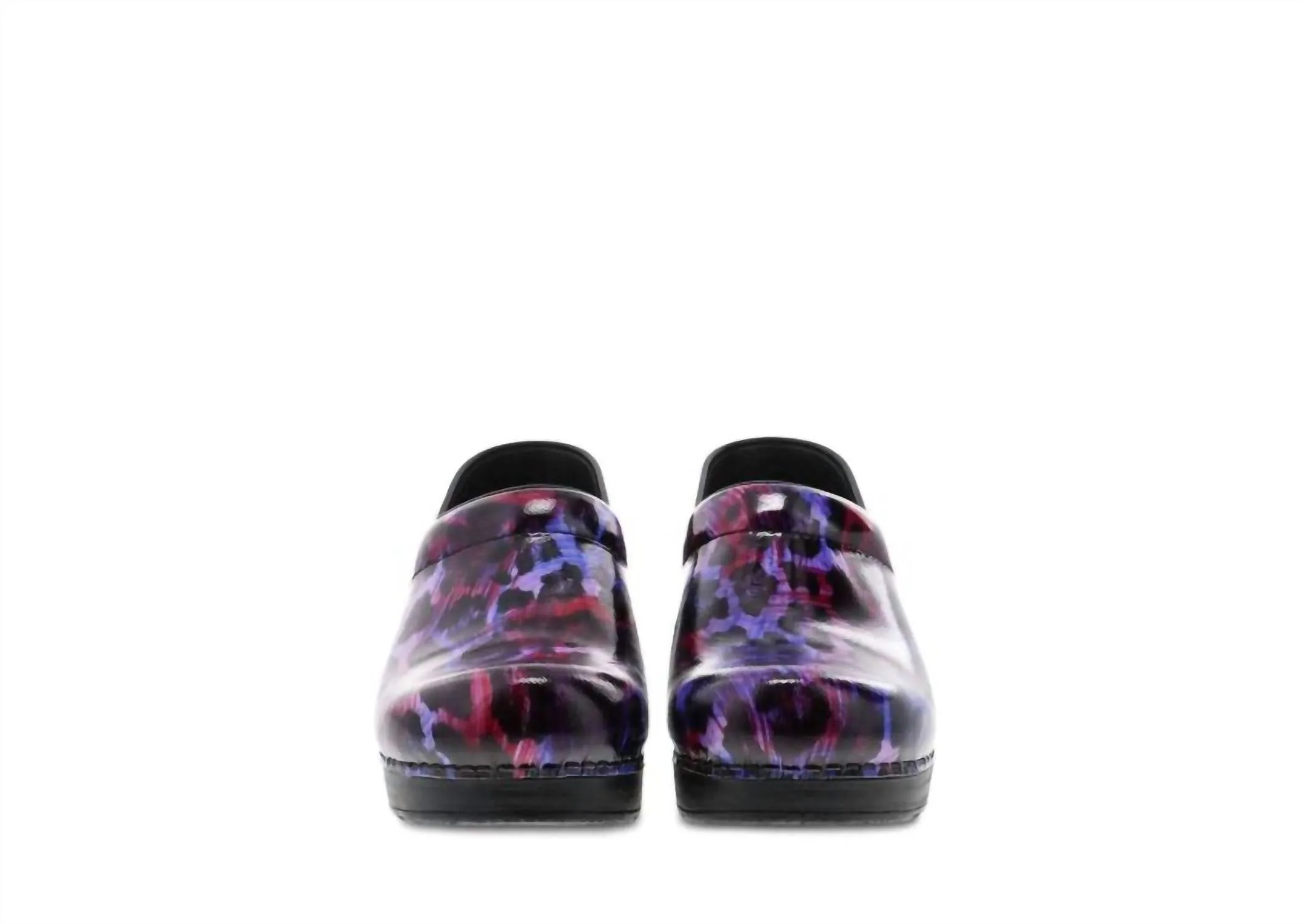 Women's Professional Patent Clog In Painted Leopard