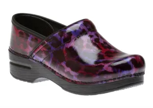 Women's Professional Patent Clog In Painted Leopard