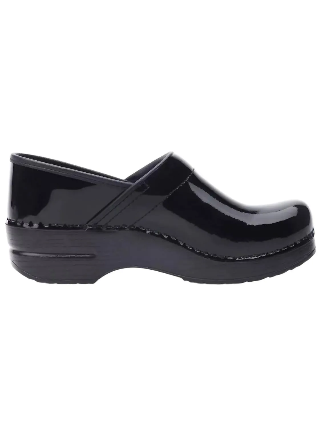 Women's Professional Patent Leather Clog In Black