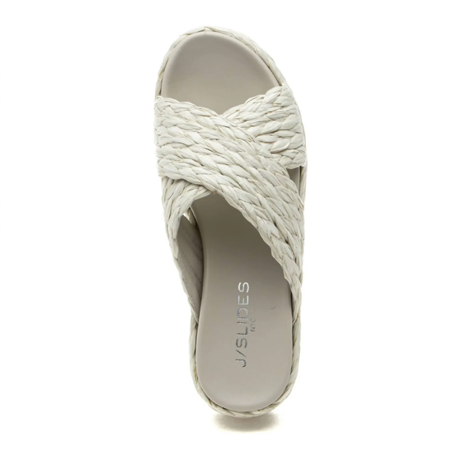 Women's Quiver Wedge Sandal In Bone Raffia