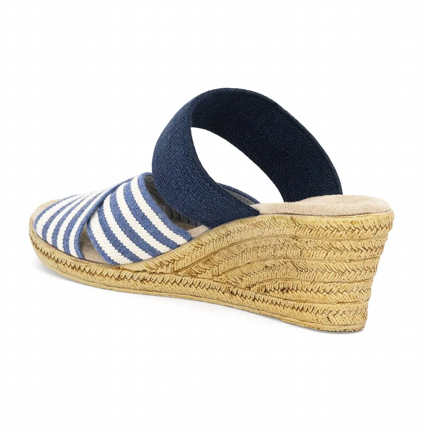 Women's Rita Wedge Sandals In Navy Stripe/navy