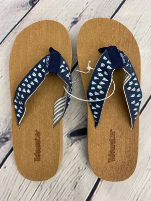 Women's Sailboat Flip Flop Sandals In Navy