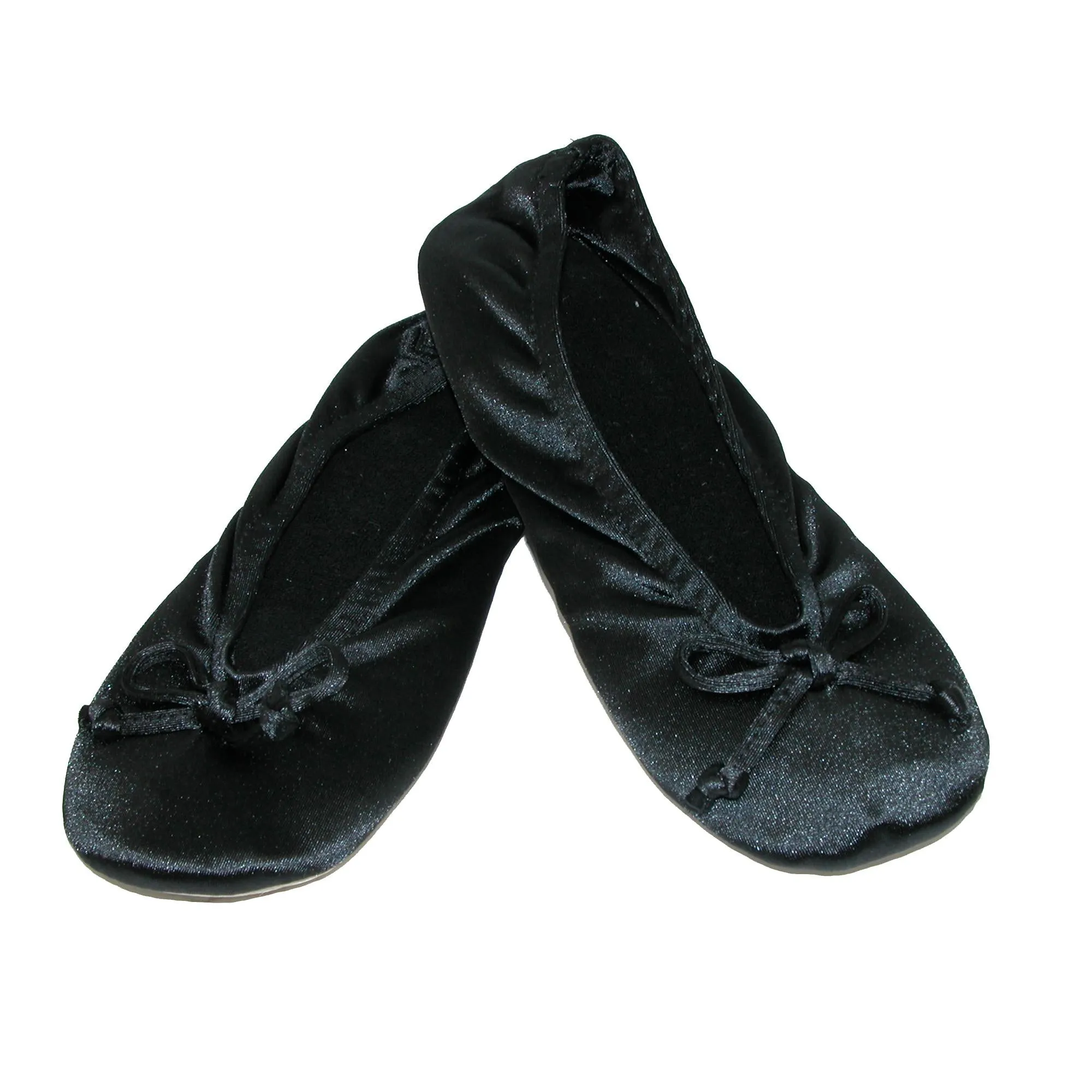 Women's Satin Plus Size Ballerina Slippers (Pack of 2)