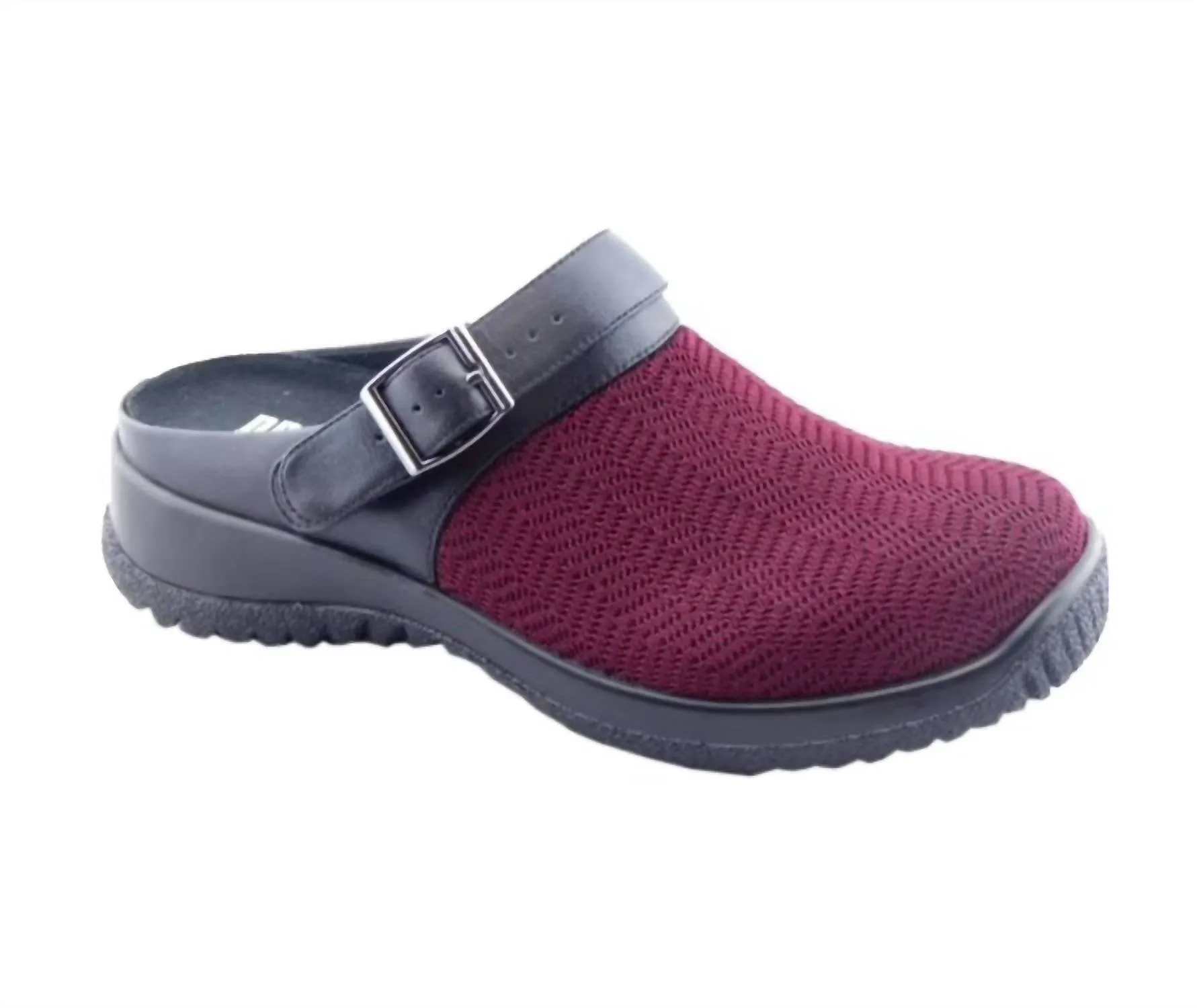 Women's Savannah Clogs In Burgundy Wavy Stretch