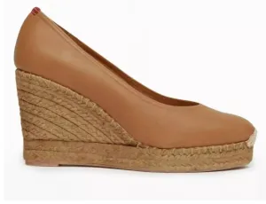 Women's Scoop Leather Espadrille In Tan
