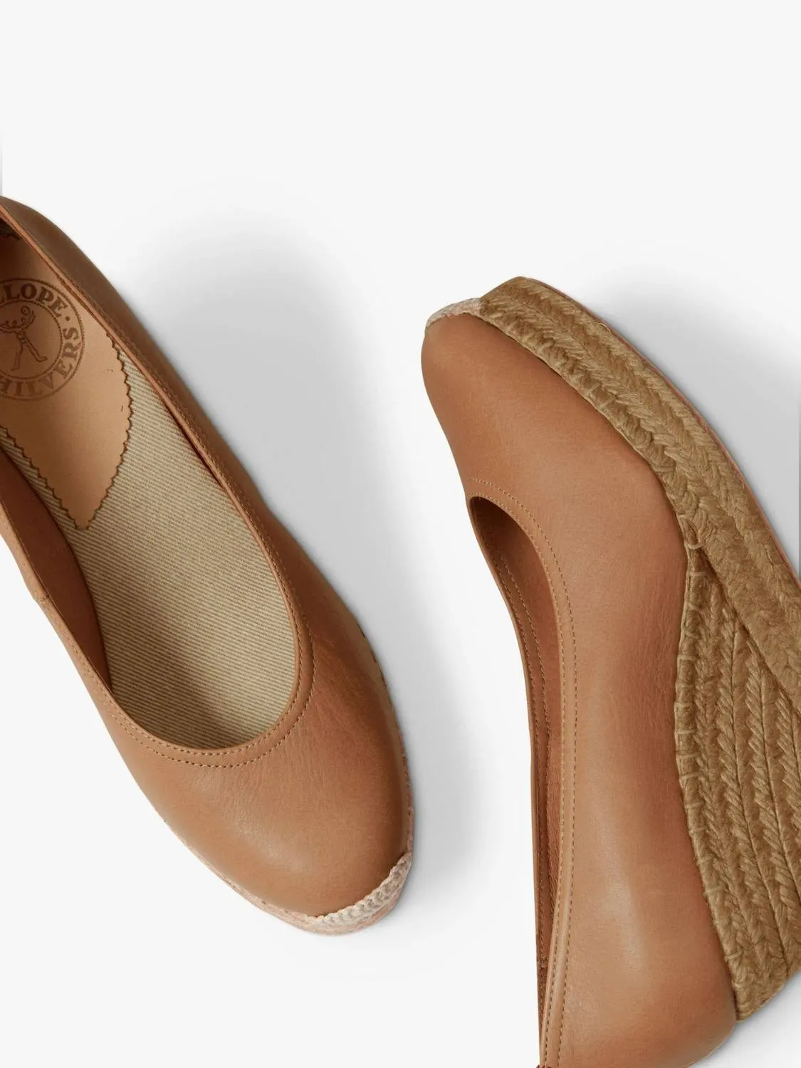 Women's Scoop Leather Espadrille In Tan