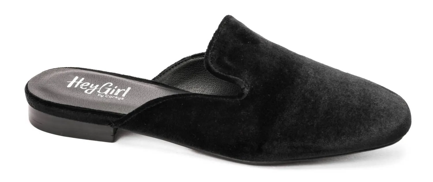 Women's Spotlight Velvet Mule In Black