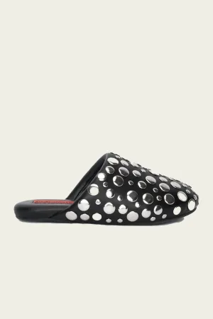 Women's Studded Bubble Slipper In Black