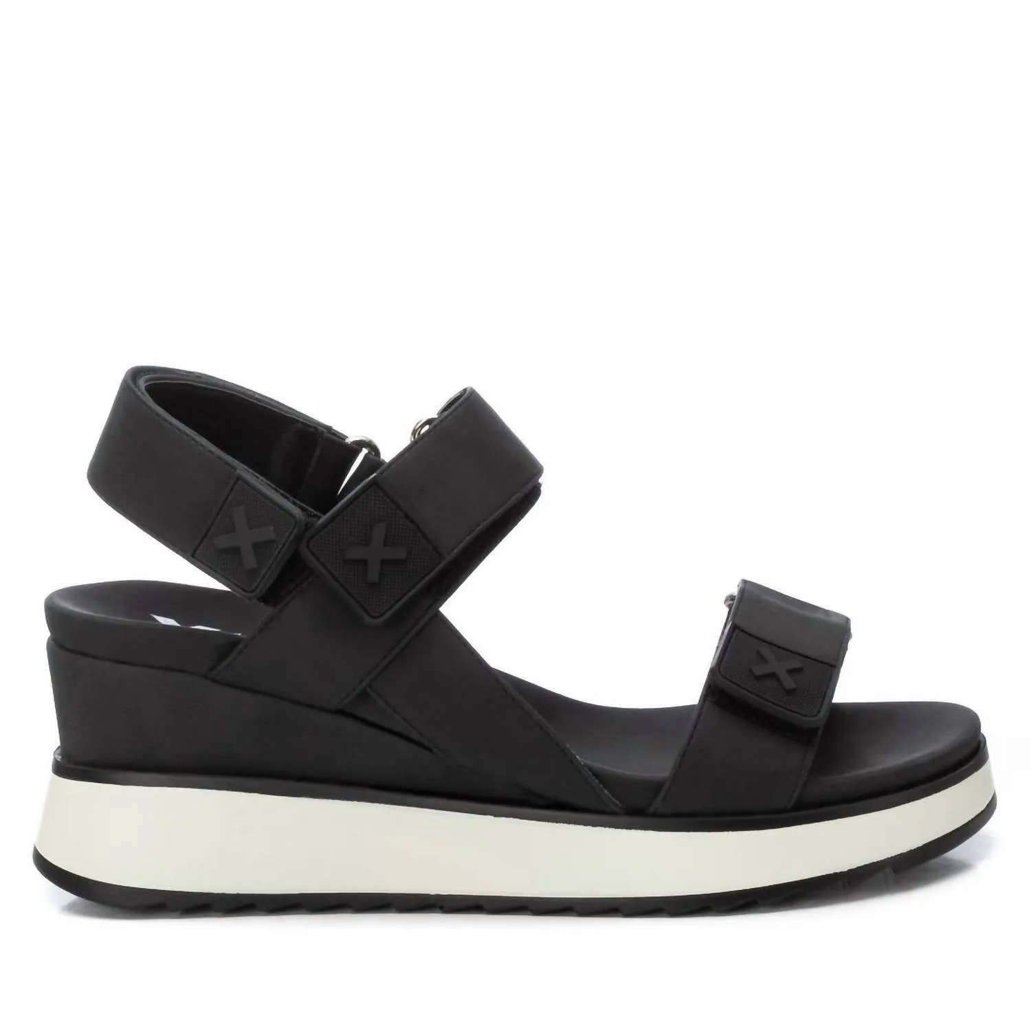 Women's Suede Wedge Sandals In Black