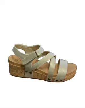 Women's Sundown Strappy Wedge Sandal In Gold