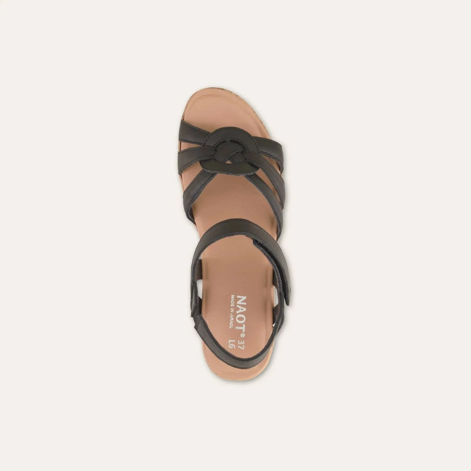 Women's Tropical Wedge Sandals In Soft Black Leather