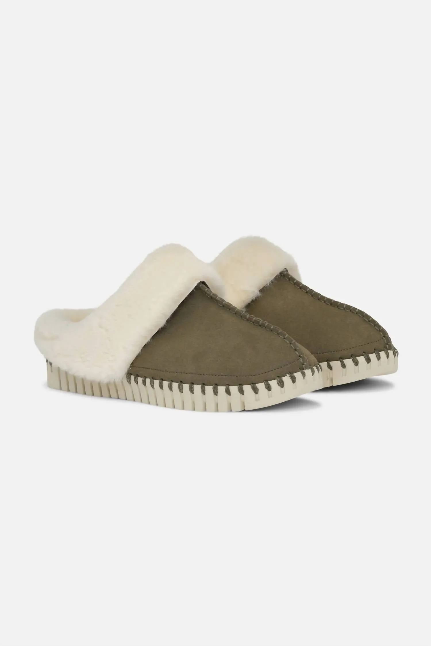 Women's Tulip Slipper In Deep Olive