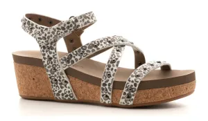 Women's Under The Sun Sandal In White Leopard