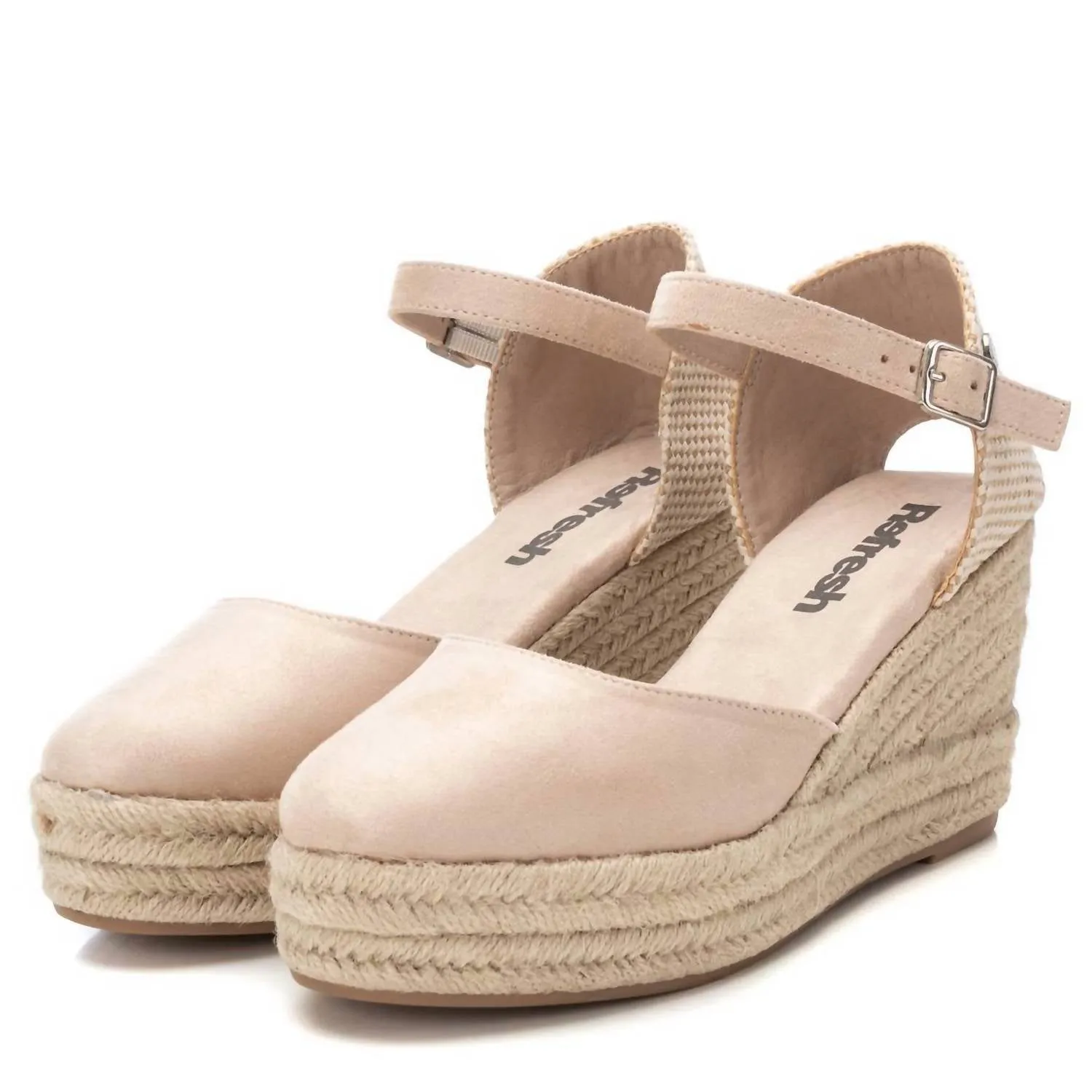 Women's Wedge Espadrilles Sandal In Beige