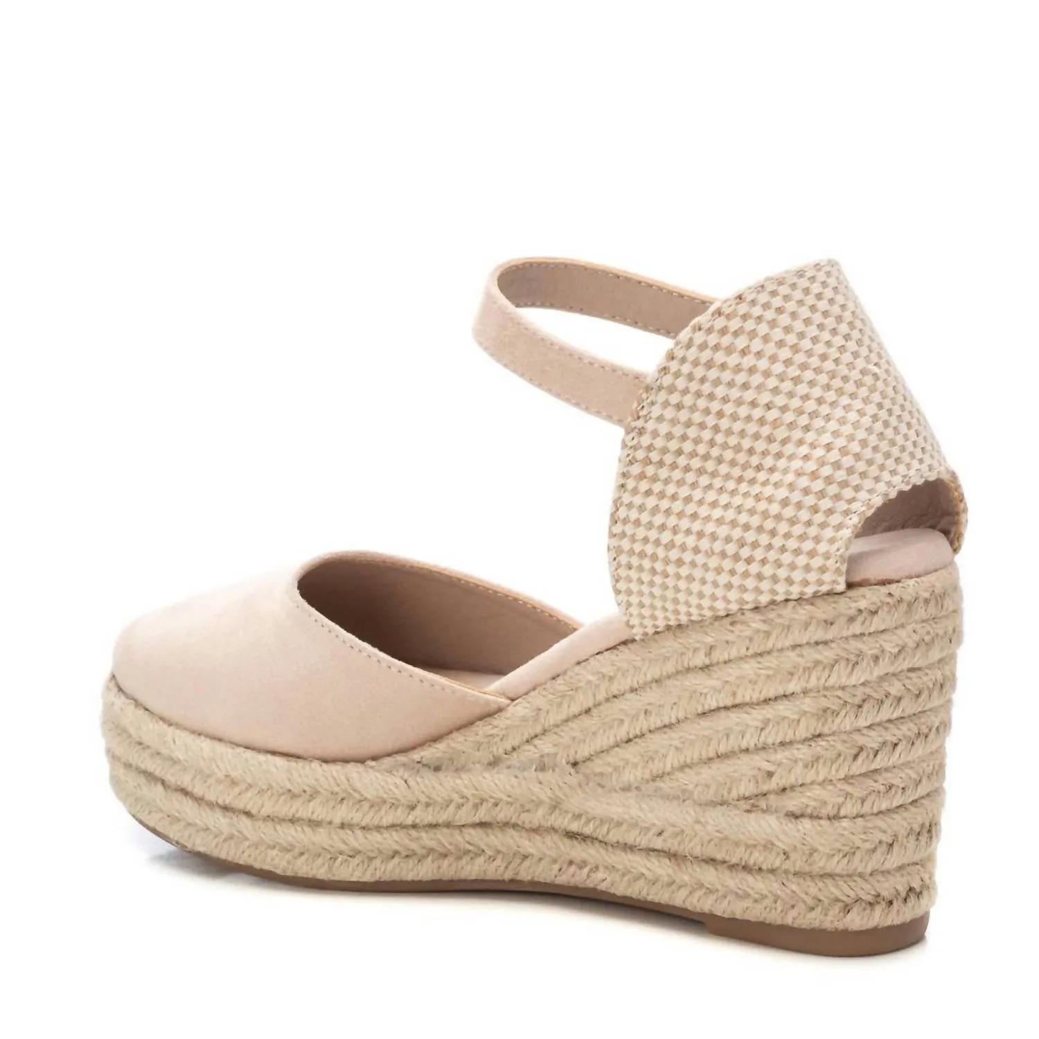 Women's Wedge Espadrilles Sandal In Beige