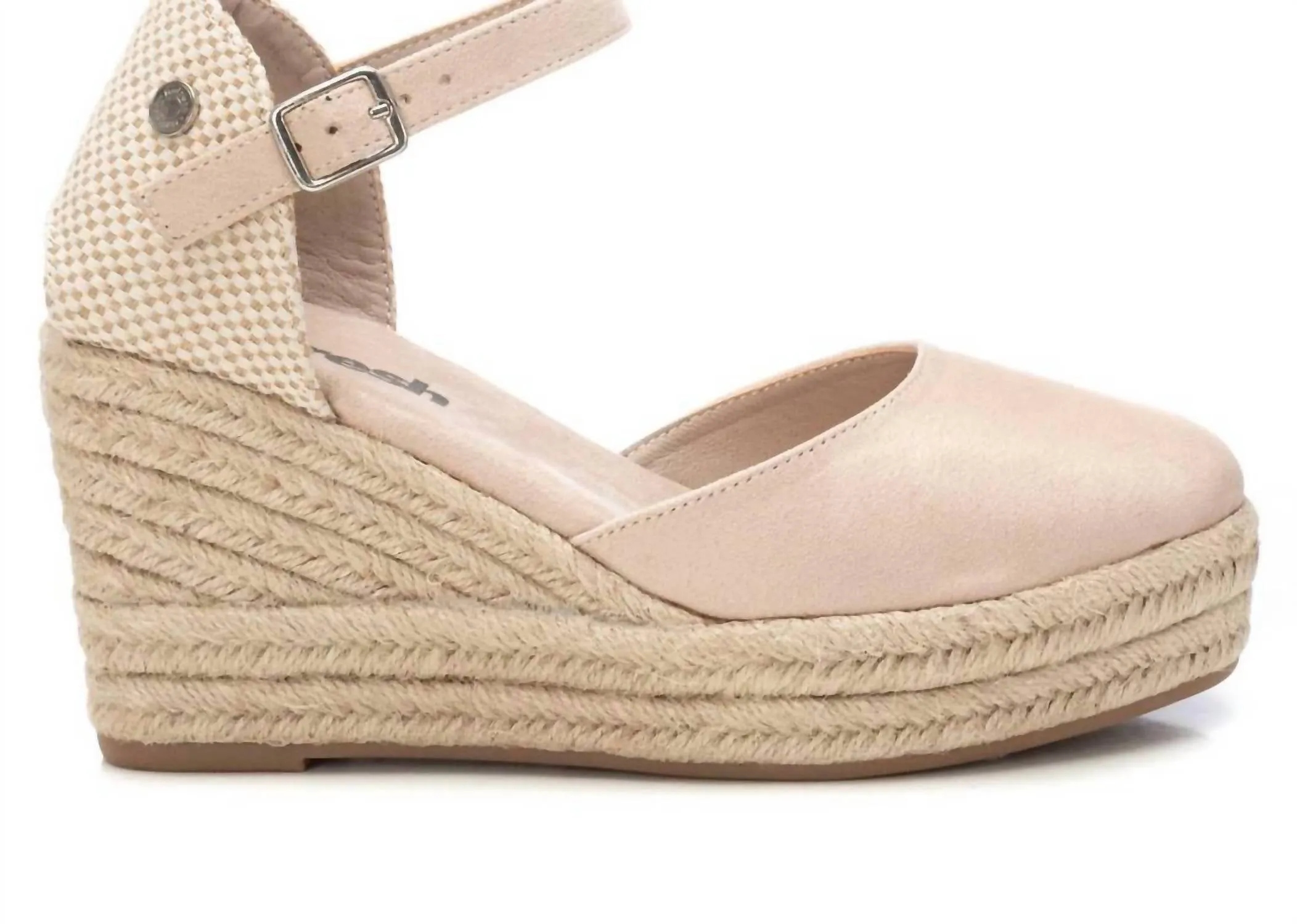 Women's Wedge Espadrilles Sandal In Beige