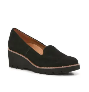 Women's Willa Wedge Shoes In Black Suede