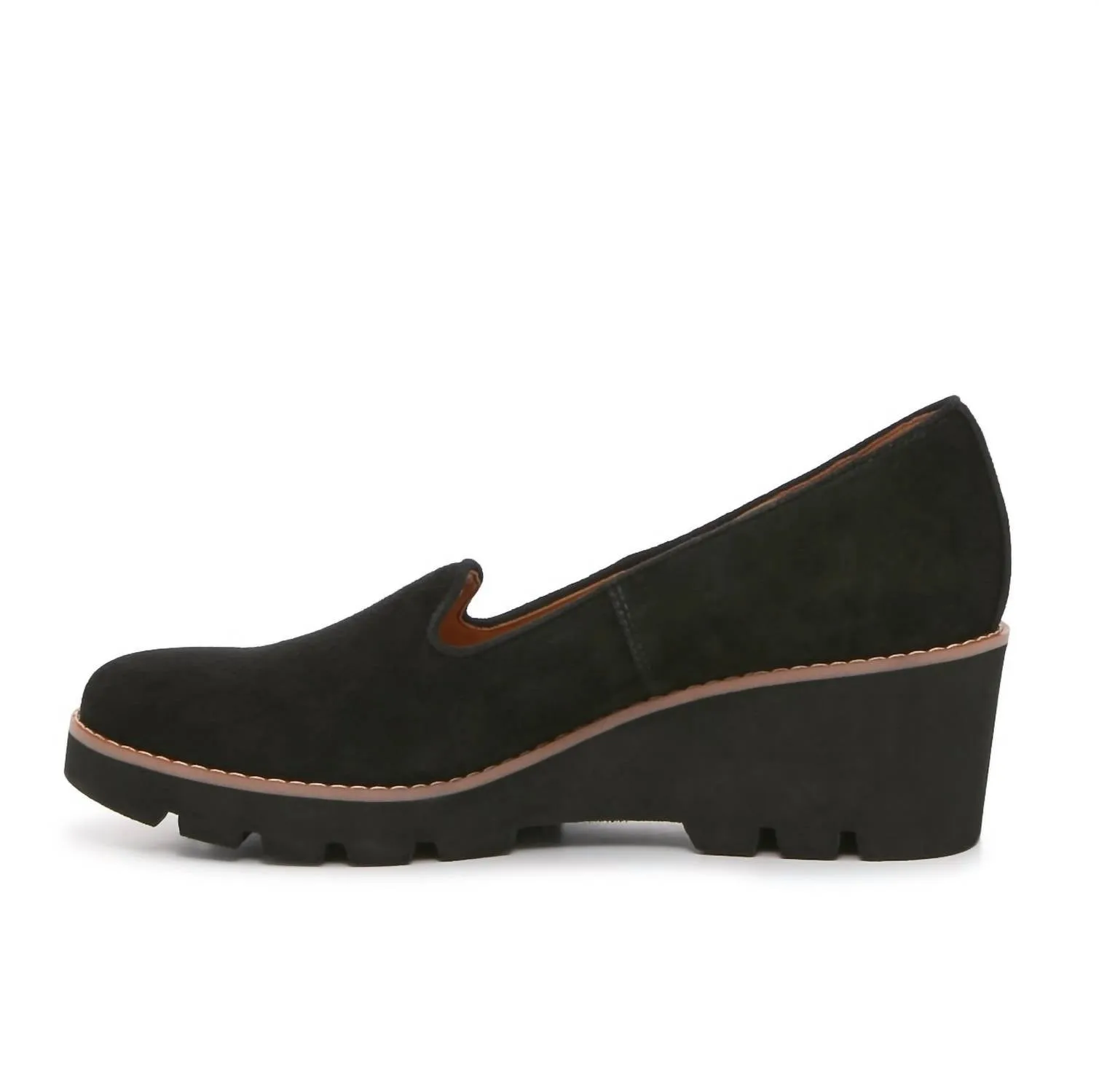Women's Willa Wedge Shoes In Black Suede