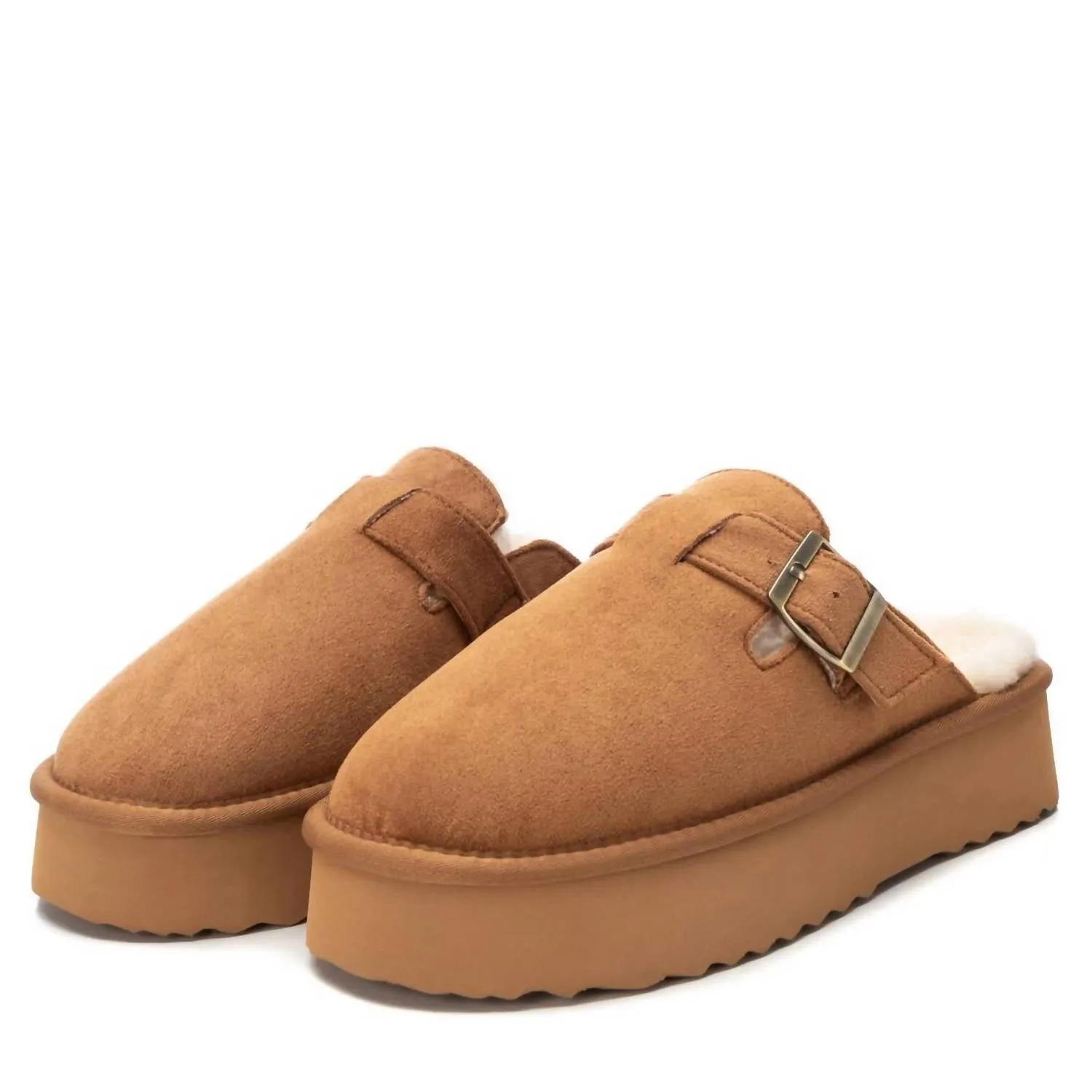 Women's Winter Clogs In Camel