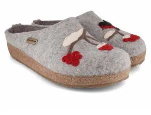 Women's Winterbird Classic Boiled Wool Clog In Silver Grey