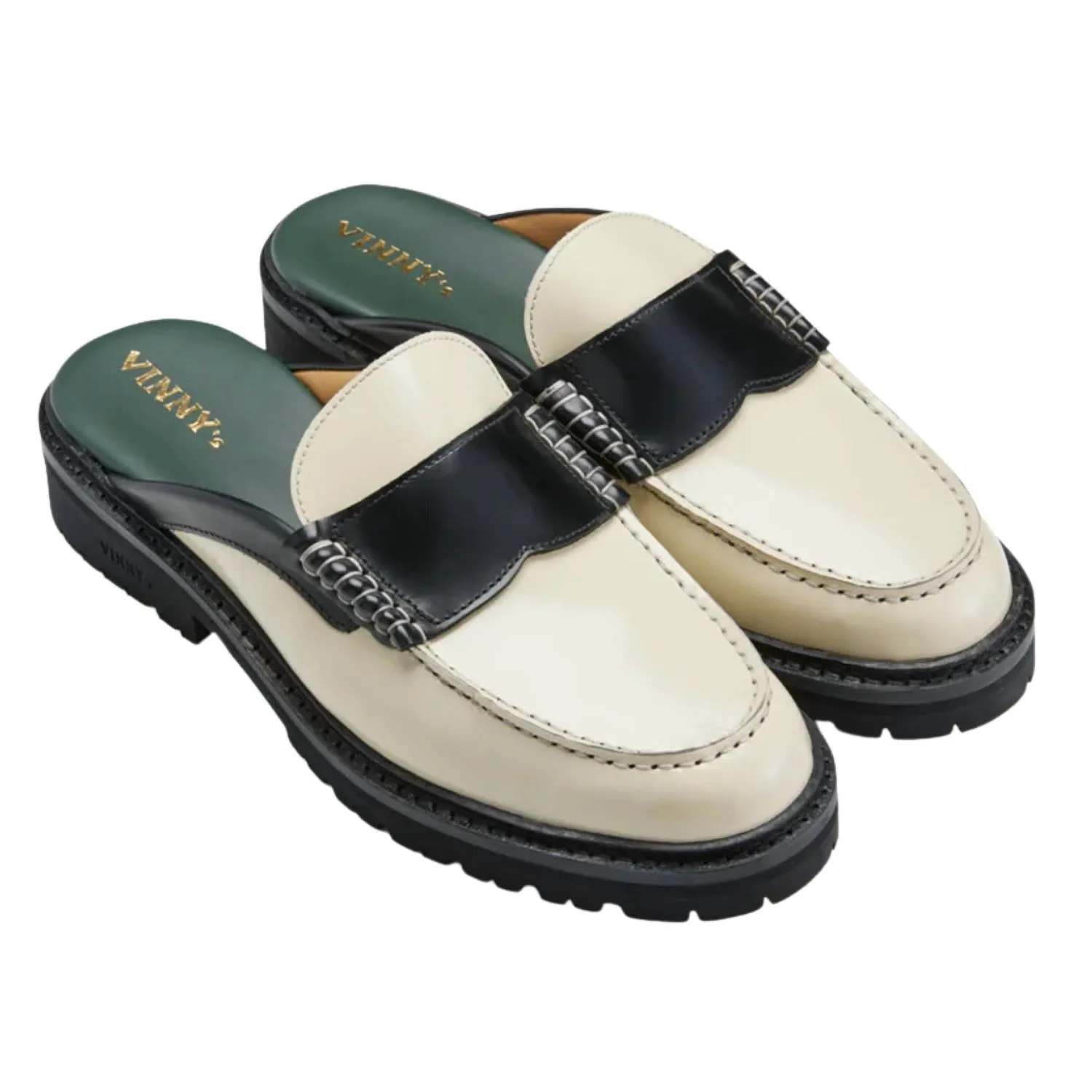Women's Yardee Lug Sole Mule In Black/white