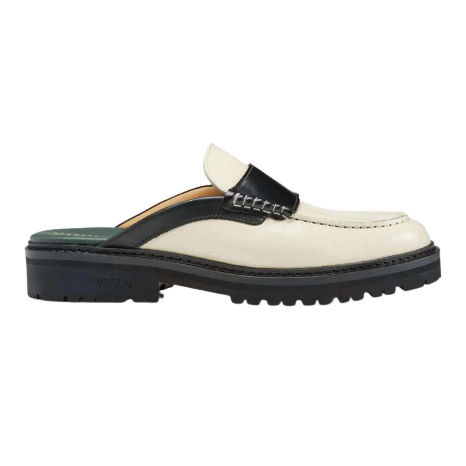 Women's Yardee Lug Sole Mule In Black/white