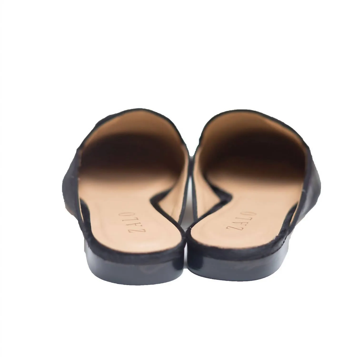 Women's Yin Yang Calf Hair Mule In Black And White