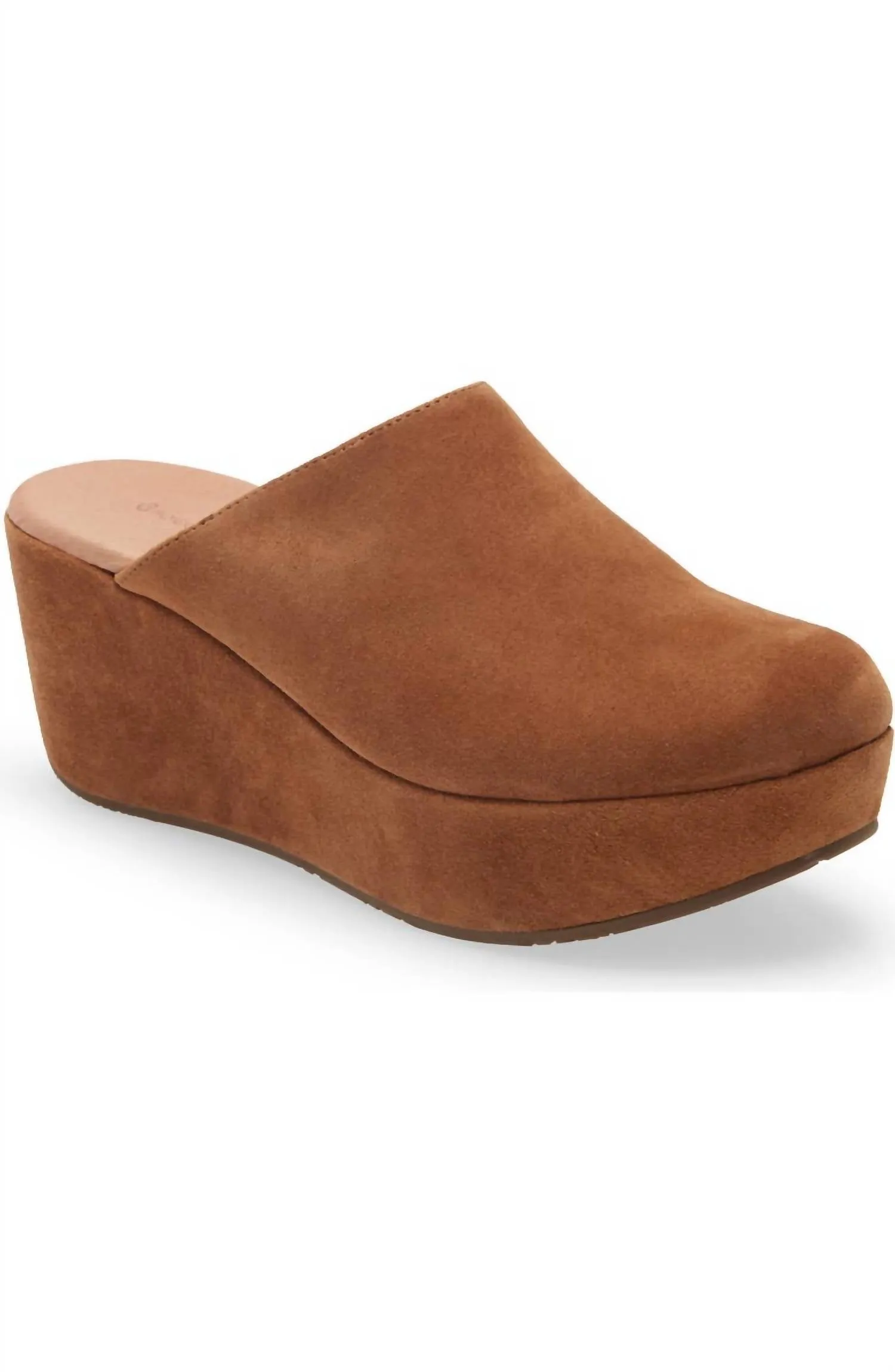Women's Yoma Platform Clog In Brown Suede