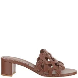 Woven Leather Mules